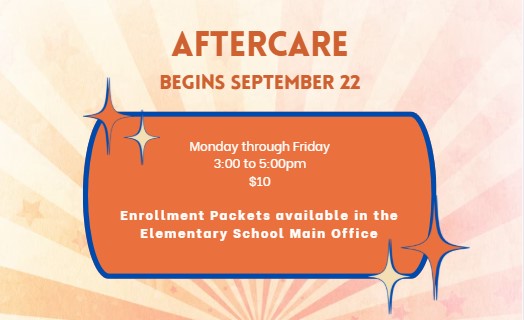 Aftercare opens Sept. 22